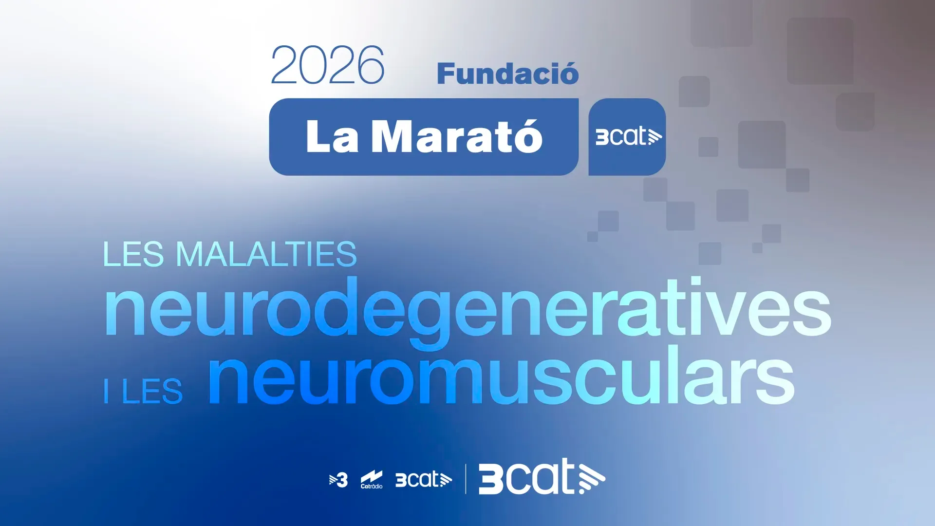 La Fundació Fedefarma, amb La Marató de 3Cat per la recerca en malalties neurodegeneratives i neuromusculars